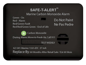 MTI INDUSTRY 62-541-BL-MARINE MARINE CO DETECTOR SURF MNT BLK