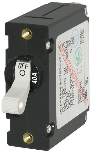 BLUE SEA 7226-BSS CIRCUIT BREAKER AA1TOGGLE 40A WHT