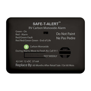 MTI INDUSTRY 62-541-BL CARBON MONOXIDE ALARM - BLACK SURFA