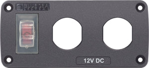 BLUE SEA 4364-BSS PANEL ACC H2O 2 SOCKET BLANK