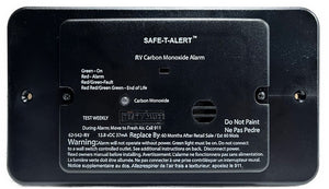 MTI INDUSTRY 62-542-BL-TR CARBON MONOXIDE ALARM - BLACK FLUSH