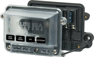 BLUE SEA 5056-BSS FUSE BLOCK STBLADE H2O 4CIRC FUSE