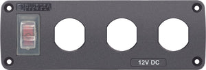 BLUE SEA 4367-BSS PANEL ACC H2O 3 SOCKET BLANK
