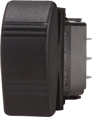 BLUE SEA 8290-BSS SWITCH CONTURA DPDT (ON)OFF(ON) BLK