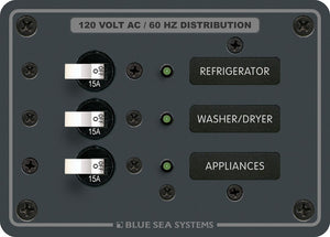 BLUE SEA 8058-BSS PANEL 120VAC 3POS