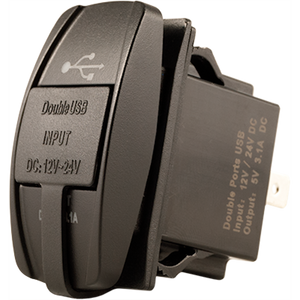 KJM USB-RSM DUAL USB CHARGER ROCKER SWITCH MNT