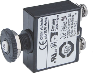 BLUE SEA 2132-BSS CIRCUIT BREAKER PUSH BUTTON ST 10A