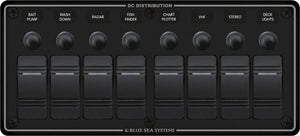 BLUE SEA 8371-BSS PANEL H2O 12VDC CLB 8POS BLK H