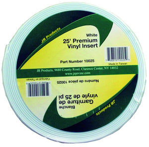 JR PRODUCTS 10025 25' VINYL INSERT WHT