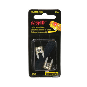 BUSSMANN BP/ATM-25ID 2PK BP/ATM25 EASY ID FUSE
