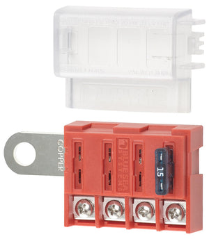 BLUE SEA 5023-BSS FUSE BLOCK STBLADE 4CIRC