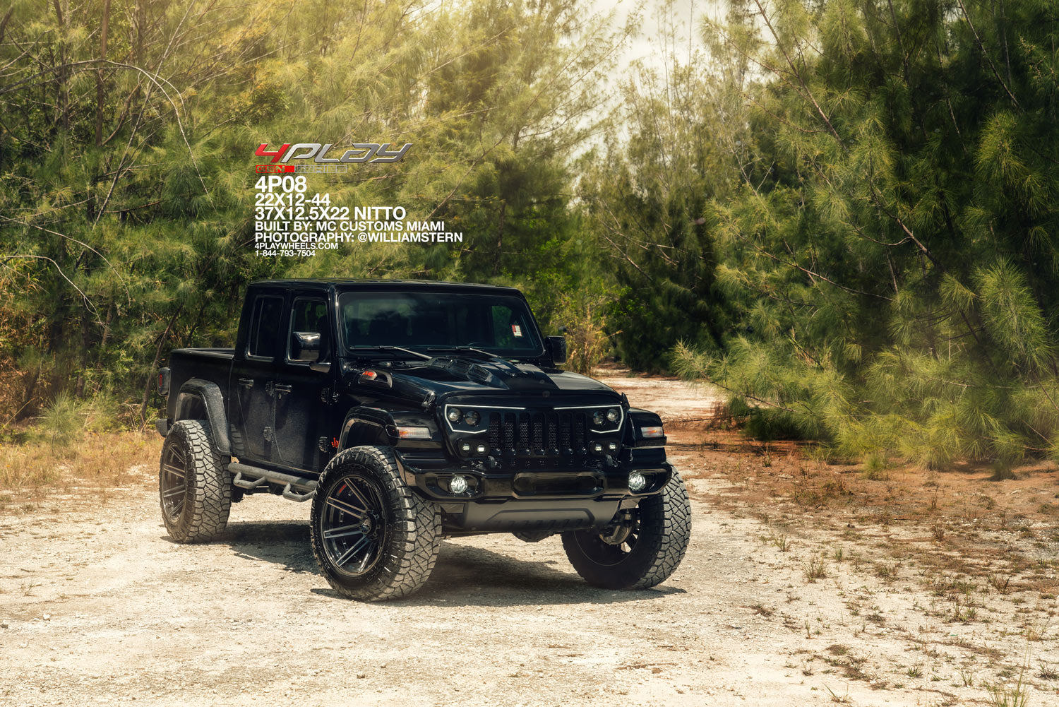 4PLAY 4P08-20100-8170-24BBT Gen2 20x10 8x170mm -24et in Brushed Black