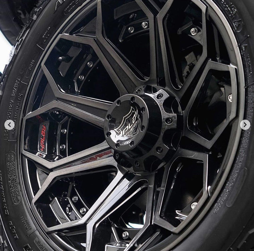 4PLAY 4P80R-20100-5D55-24BBT Gen2 20x10 5x5" & 5x5.5" -24et in Brushed Black