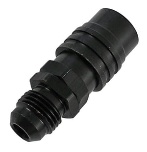 JIFFY-TITE 21406J 6AN Straight Push Lock Valved Quick Connect BLK