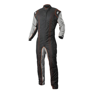 K1 RACEGEAR 10-GK2-O-3XL Suit Karting GK2 Adult 3X-Large Black/Orange