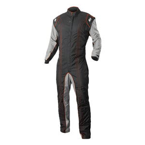 K1 RACEGEAR 10-GK2-O-S Suit Karting GK2 Adult Small Black/Orange