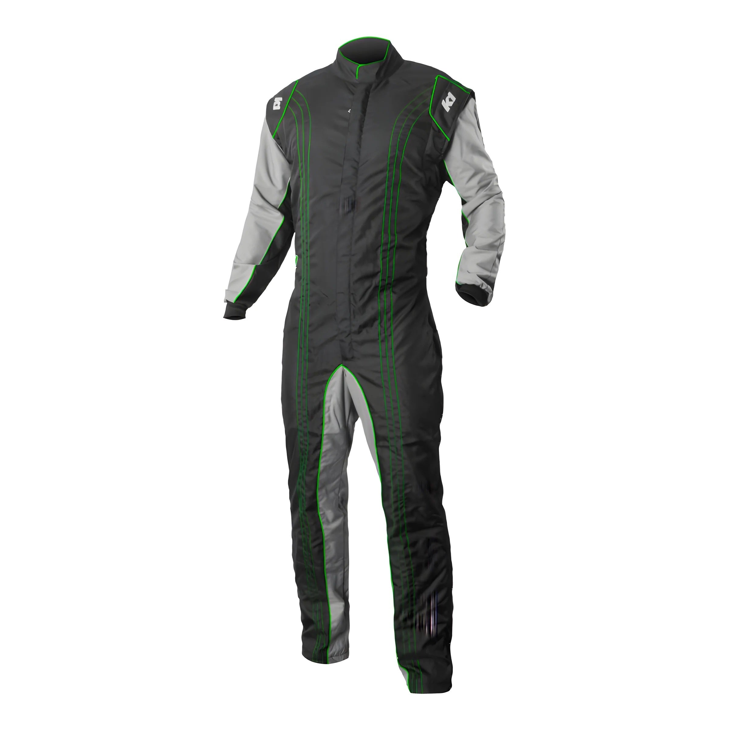 K1 RACEGEAR 10-GK2-V-6XS Suit Karting GK2 Youth 6X-Small Black/Green