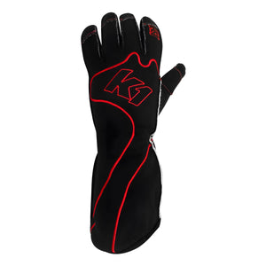 K1 RACEGEAR 13-RS1-R-XL Gloves Karting RS1 Adult X-Large Black/Red
