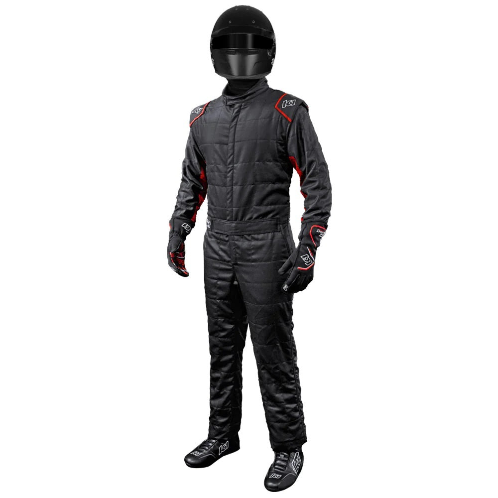 K1 RACEGEAR 20-OTL-NR-5XL Suit Outlaw 5X-Large Black / Red SFI 3.2A/5