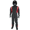 K1 RACEGEAR 20-PRY-NR-6XS Suit Precision II 6X- Small Black/Red