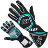 K1 RACEGEAR 23-FLX-NFB-S Glove Flex Small Black / Flo Blue SFI / FIA