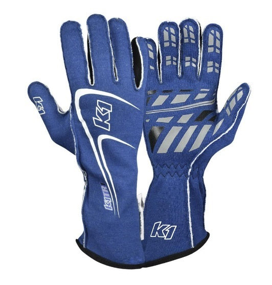 K1 RACEGEAR 23-TR1-B-M Glove Track1 Blue Medium SFI 5