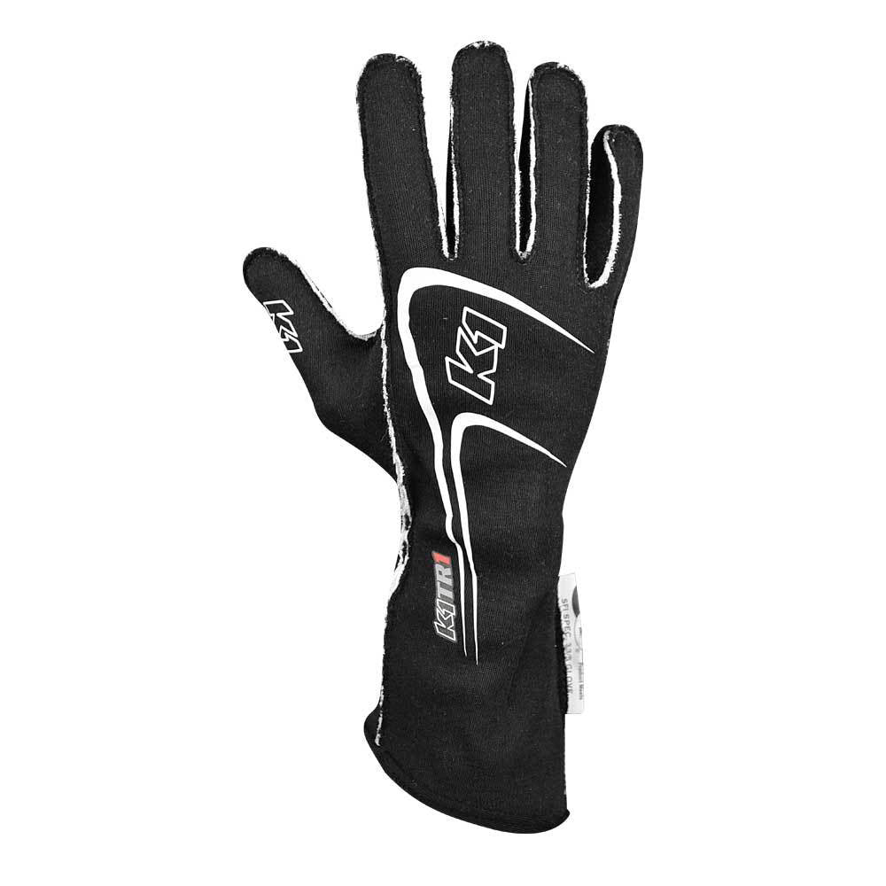 K1 RACEGEAR 23-TR1-N-4XS Glove Track 1 Black 4X- Small Youth