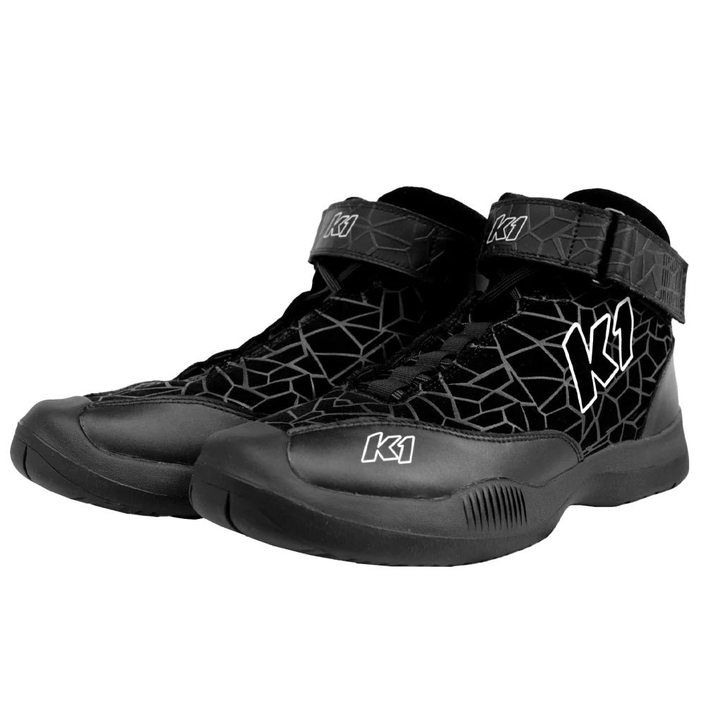 K1 RACEGEAR 24-VER-N-10 Crew Shoe Versus Nomex 10 Black SFI 3.3/5