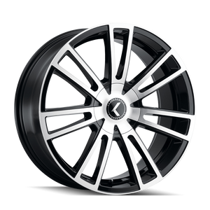 KRAZE KR183-8818BM40 KRAZE SPECTRA 183 GLOSS BLACK MACHINED 18X8 5-115/5-120