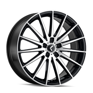 KRAZE KR191-8812BM40 KRAZE STUNNA KR191 BLACK/MACHINED FACE 18X8 5-120 40MM