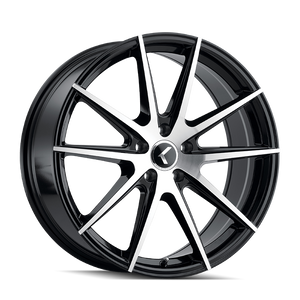 KRAZE KR193-8812BM40 KRAZE TURISMO KR193 GLOSS BLACK MACHINED 18X8 5-120 40MM