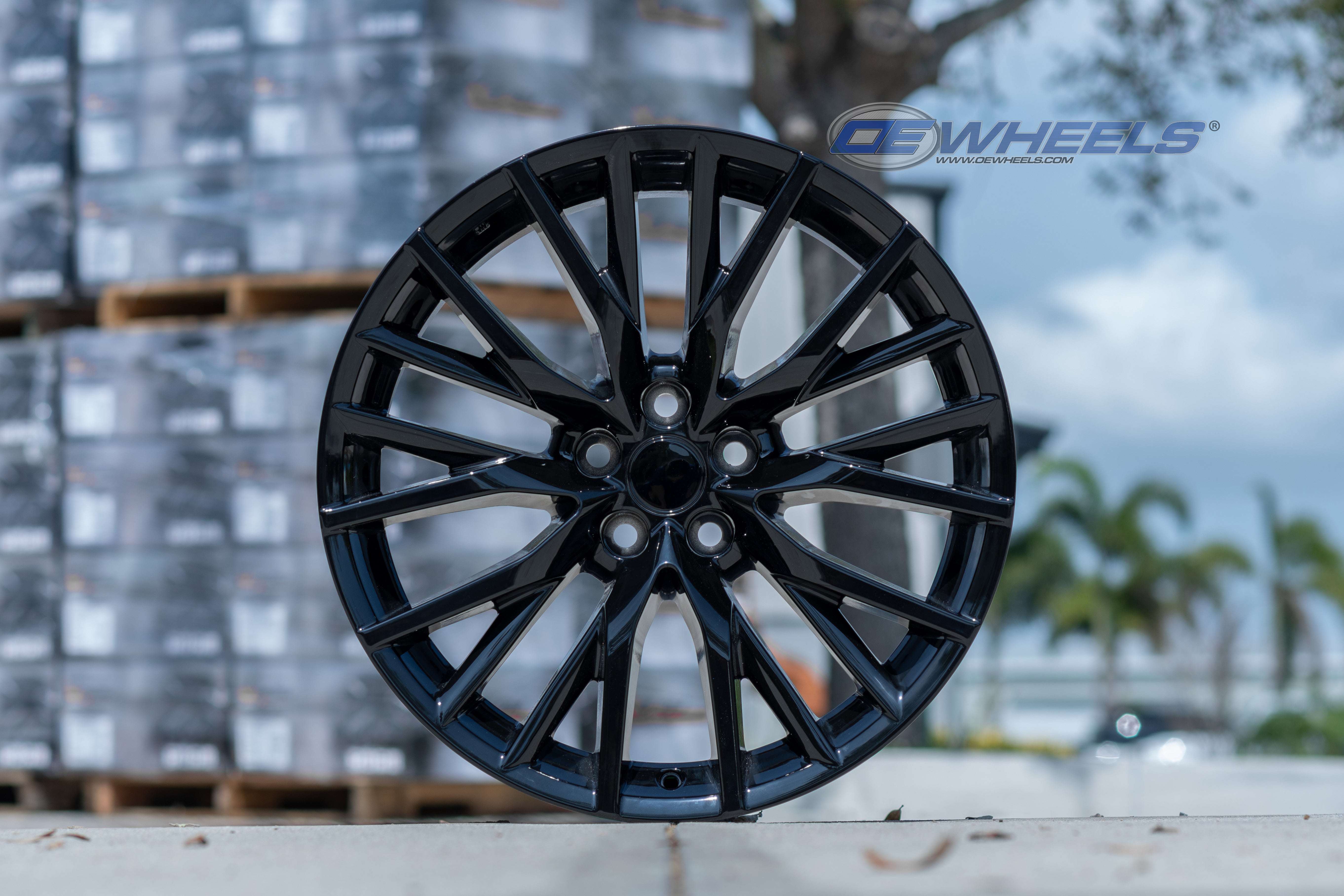 OE Wheels LX59-20080-5450-30B 20" Replica LX59 fits Lexus 20x8 Black