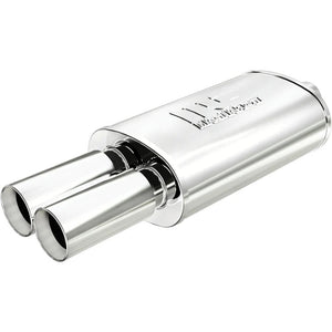 MAGNAFLOW PERF EXHAUST 14815 Stainless Muffler 2.25in In / Dual 3in Tips Out