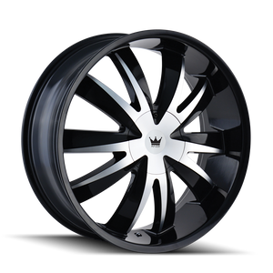 MAZZI 337-22809B MAZZI EDGE 337 GLOSS BLACK MACHINED 22X8.5 5-112/5-120 35MM