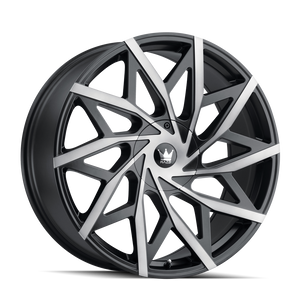 MAZZI 372-22952TM MAZZI BIG EASY 372 MATTE BLACK MACHINED WITH DARK 22X9.5