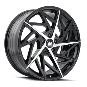 MAZZI 377-2812B MAZZI FREESTYLE 377 GLOSS BLACK MACHINED 20X8.5 5-120 35MM