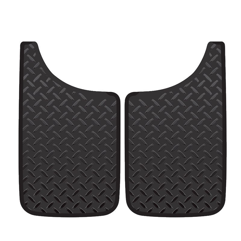 PLASTICOLOR 000548R01 MUD GUARD DIAMOND PLATE 11X19