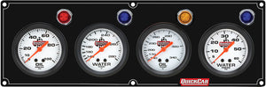 QUICKCAR RACING PRODUCTS 61-6723 4 Gauge Panel OP/WT//OT/WP Black