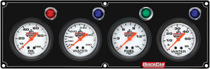 QUICKCAR RACING PRODUCTS 61-6726 4 Gauge Panel OP/WT/FP15/WP Black