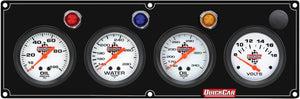 QUICKCAR RACING PRODUCTS 61-6727 4 Gauge Panel OP/WT/OT/VT Black