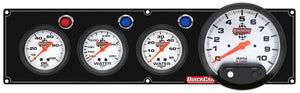 QUICKCAR RACING PRODUCTS 61-6746 3-1 Gauge Panel OP/WT/WP Black