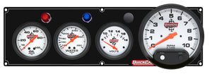 QUICKCAR RACING PRODUCTS 61-6747 3-1 Gauge Panel OP/WT/VT Black