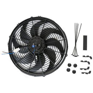 RACING POWER R1014 14In Electric Cooling F an 12V Curved Blades