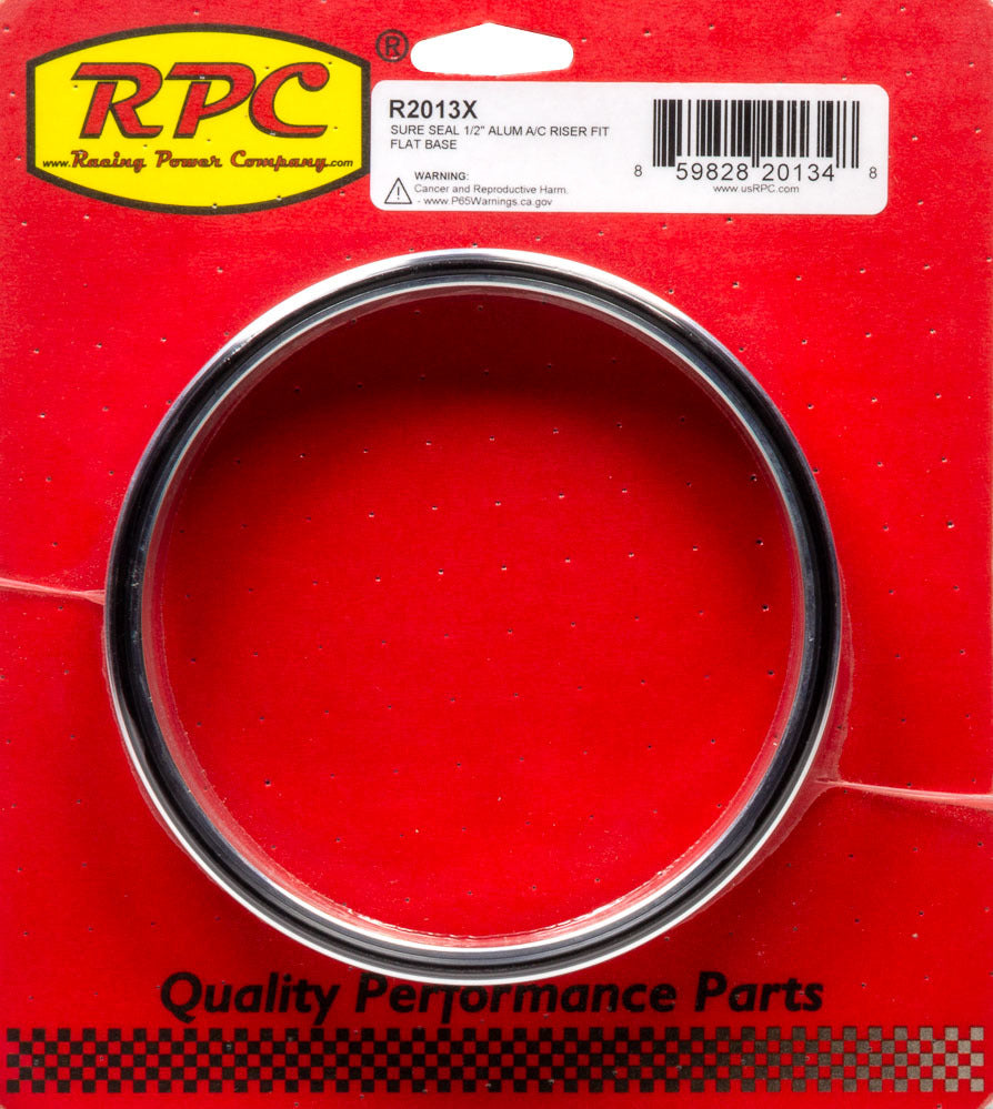 RACING POWER R2013X Sure Seal 1/2In Alum A/ C Riser Fit Flat Base