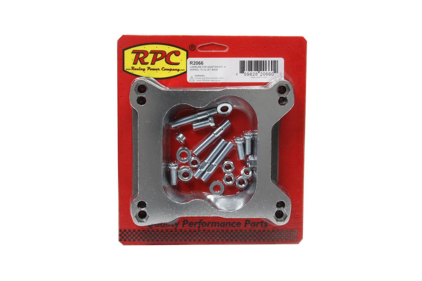 RACING POWER R2066 Carburetor Adapter Kit- 4 Barrel To Q-Jet Base
