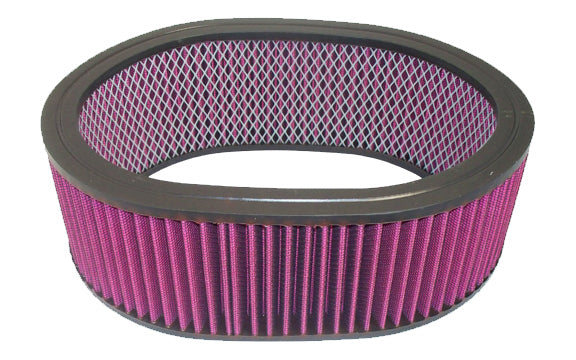 RACING POWER R2126 12In X 4In Oval Washable Element