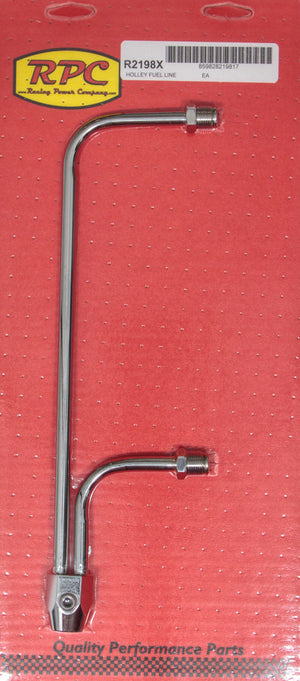 RACING POWER R2198X Fuel Line Chrome 8-21/32 in Centers