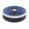 RACING POWER R2226 14in X 3in Super Flow Ai r Cleaner Chrome/Blue