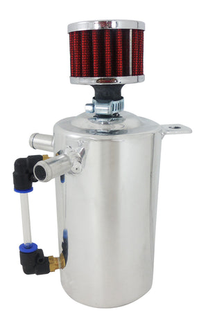 RACING POWER R2505 Fabricated Alum Oil Catc h Tank Breather 1.0 Pint