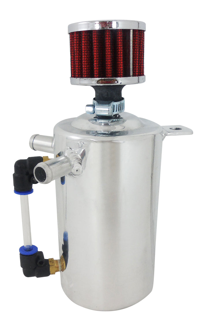 RACING POWER R2505 Fabricated Alum Oil Catc h Tank Breather 1.0 Pint